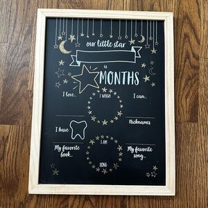 Our Little Star baby milestone board